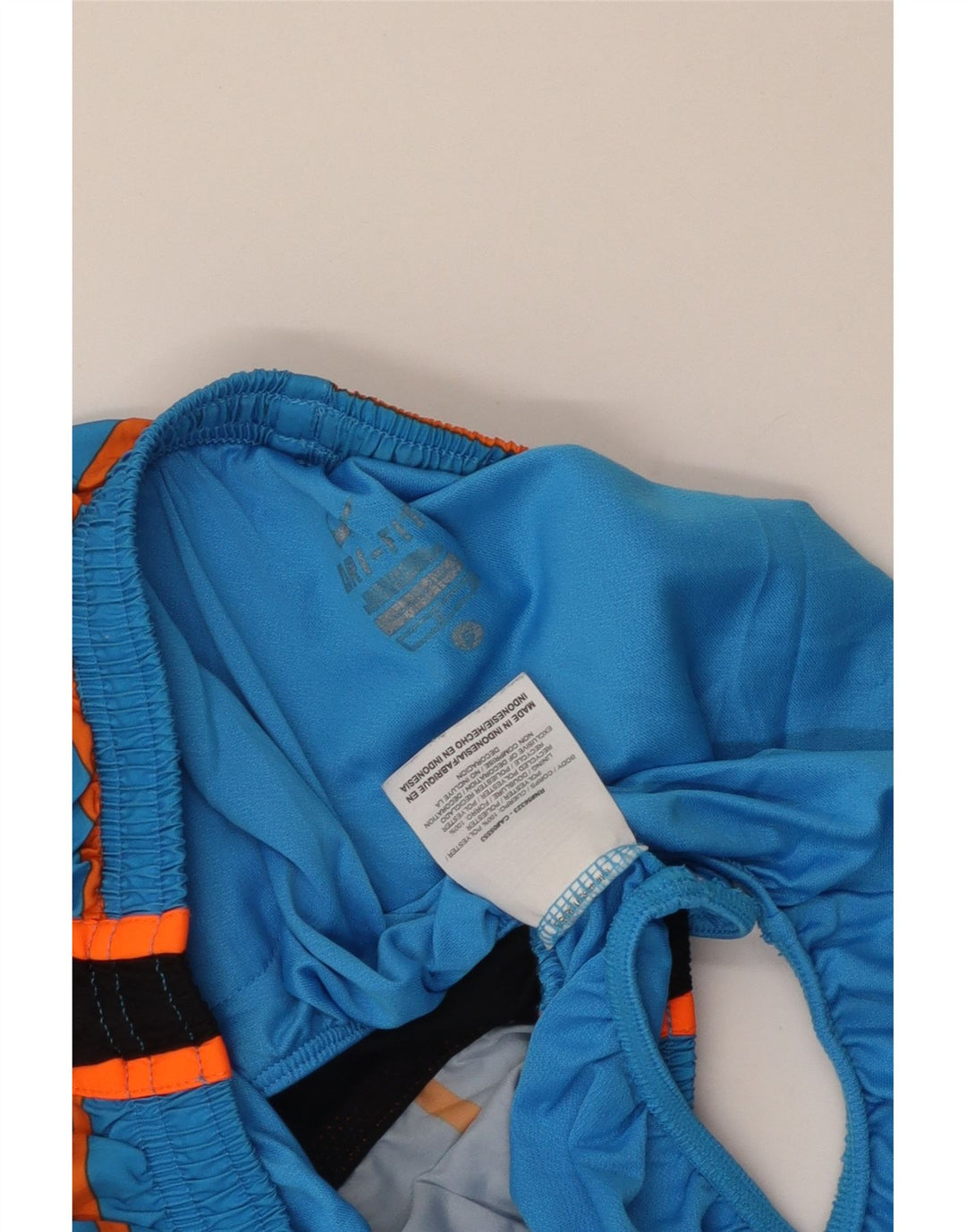 Pantaloncini sportivi Nike Dri Fit da donna UK 10 Small Blu Colourblock in poliestere