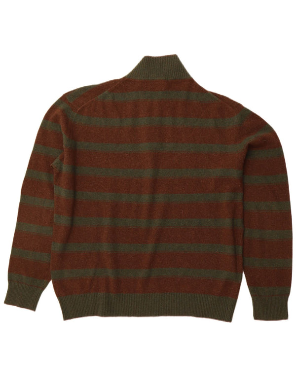 Maglione FILA da uomo con zip e collo XL a righe marroni