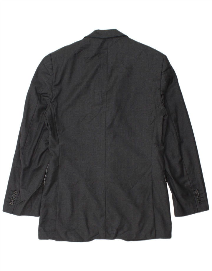 Giacca blazer da uomo a 2 bottoni Aquascutum UK 36 piccola lana grigia