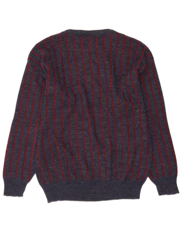 Angelo Litrico Mens Crew Neck Jumper Sweater EU 48/50 Medium Blue Geometric
