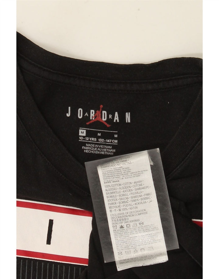 T-shirt grafica Jordan da bambino, 10-11 anni, cotone nero medio