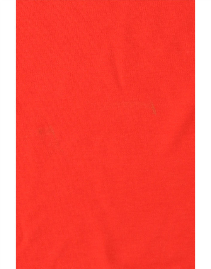 LANDS END Womens Long Sleeve Polo Shirt UK 10 Small Red
