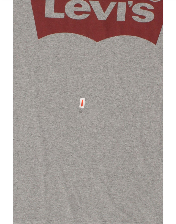 LEVI'S Boys Graphic T-Shirt Top 15-16 Years Grey Cotton Vintage Levi's and Second-Hand Levi's from Messina Hembry 