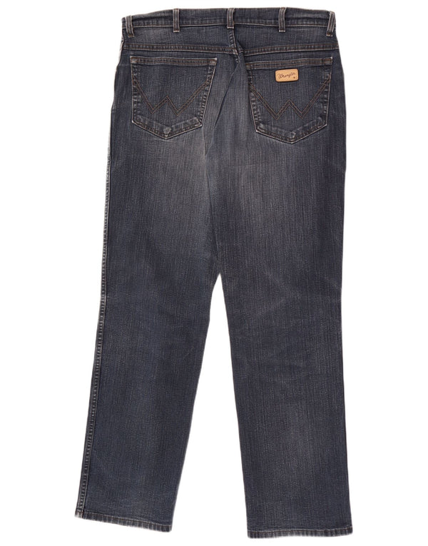 Jeans dritti elasticizzati Texas da uomo Wrangler W34 L32 cotone blu
