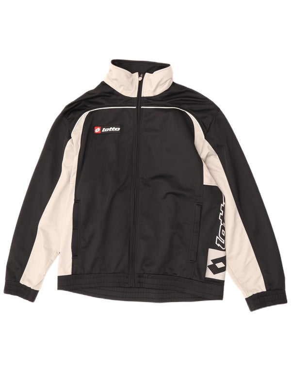 Giacca da ginnastica da donna con grafica Lotto UK 16 Large Black Colourblock