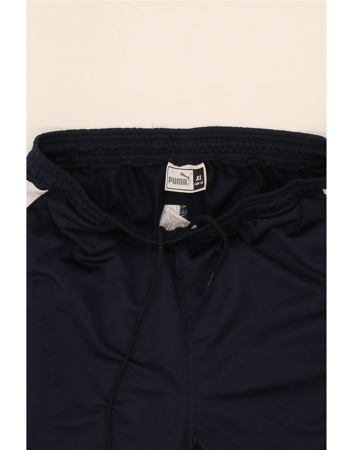 PUMA Mens Tracksuit Trousers XL Navy Blue Colourblock Polyester Vintage Puma and Second-Hand Puma from Messina Hembry 