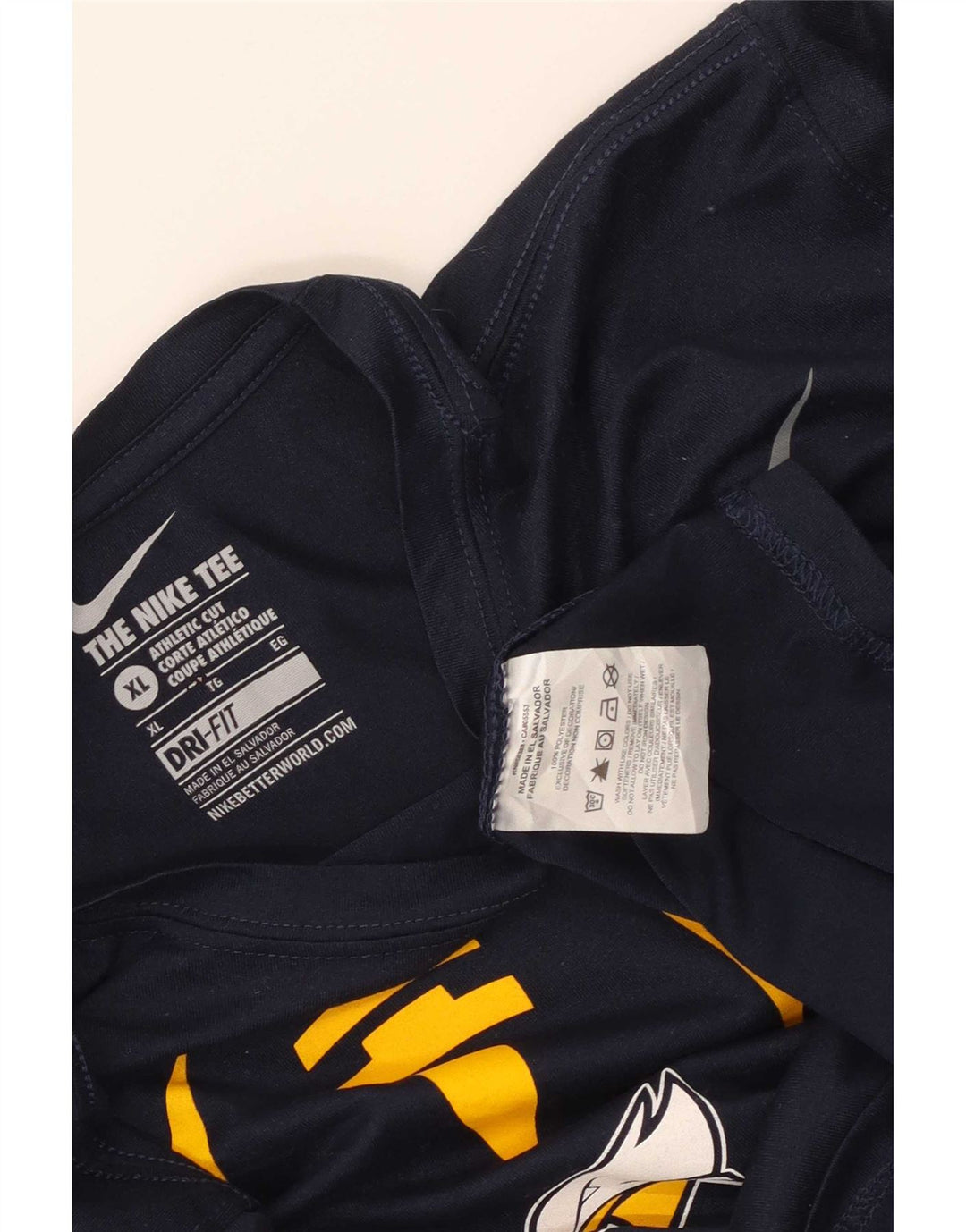 Nike Uomo Dri Fit Graphic Top Manica Lunga XL Blu Navy Poliestere