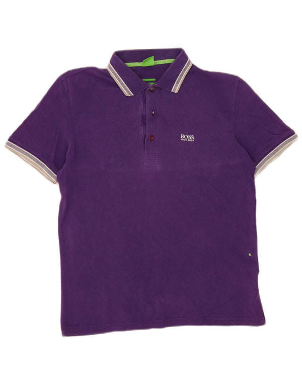 Polo da uomo Hugo Boss in cotone viola medio