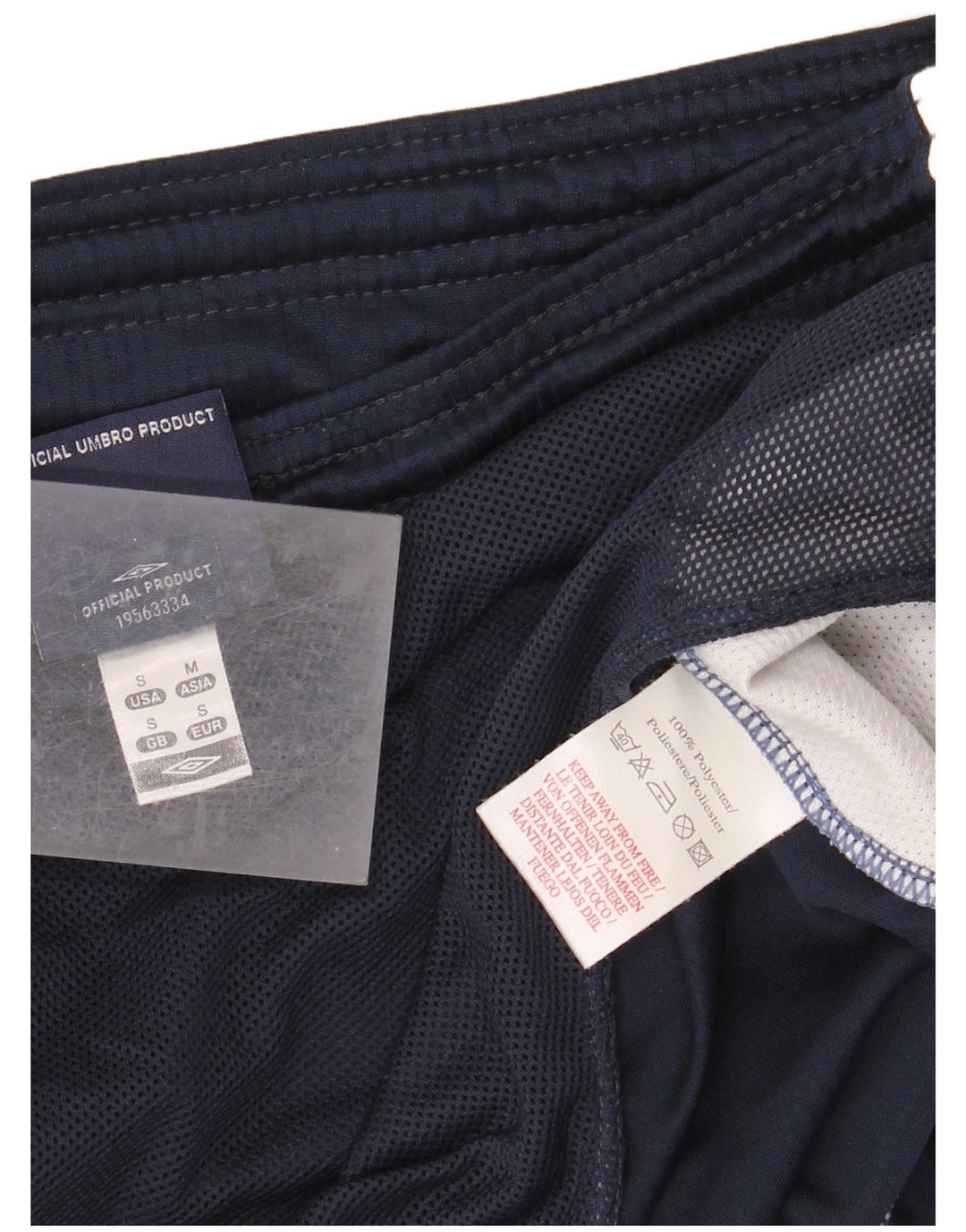 Pantaloncini sportivi Umbro da uomo Inghilterra piccoli in poliestere color block blu navy