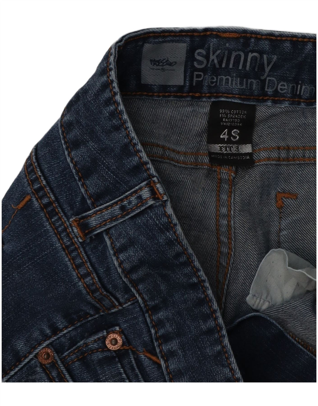 Jeans skinny da donna MOSSIMO US 4 Small W29 L29 Cotone blu
