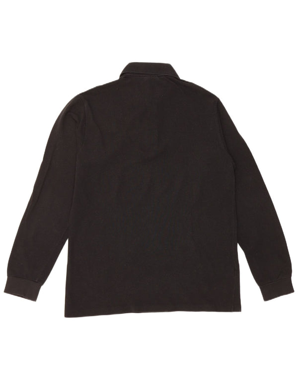 Polo da uomo a maniche lunghe Lacoste taglia 4, cotone nero medio