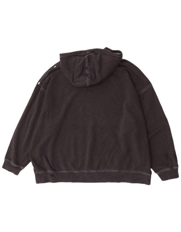 Felpa con cappuccio oversize da donna Nike UK 10 piccola in cotone nero