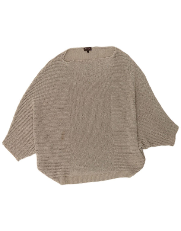 Maglione poncho da donna con maniche a 3/4 Phase Eight UK 10 piccolo acrilico beige