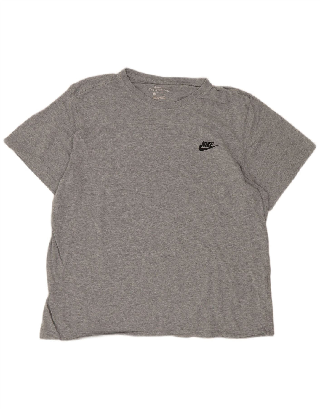 T-shirt Nike da uomo Regular Top Large in cotone grigio