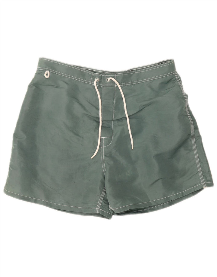 Pantaloncini da bagno da uomo Sundek in nylon color block verde medio