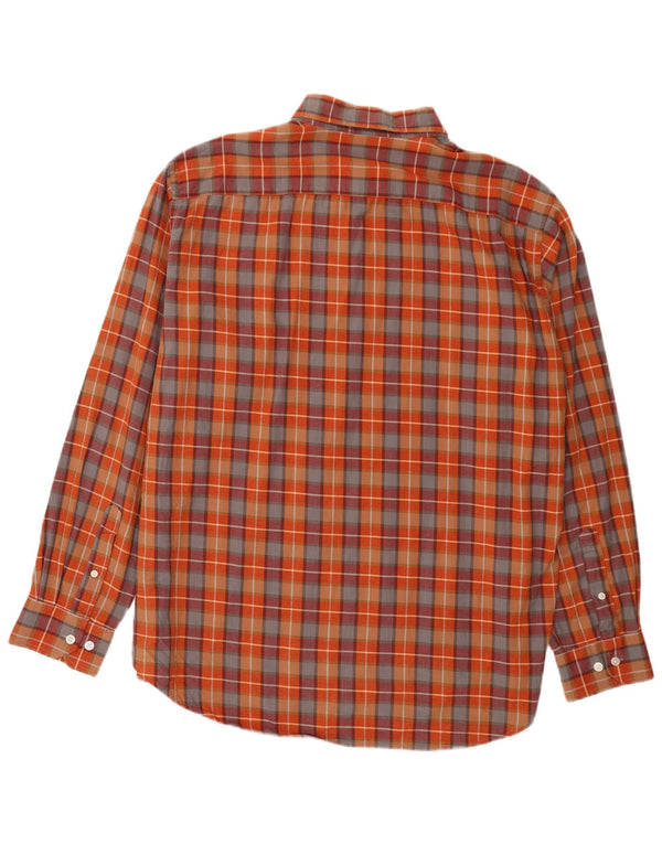 Camicia da uomo in flanella Carrera 2XL cotone a quadri arancione