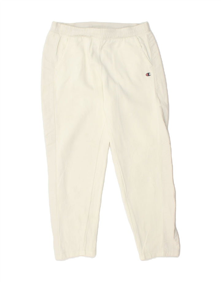 CHAMPION Womens Tracksuit Trousers UK 16 Large White Cotton Vintage Champion and Second-Hand Champion from Messina Hembry 