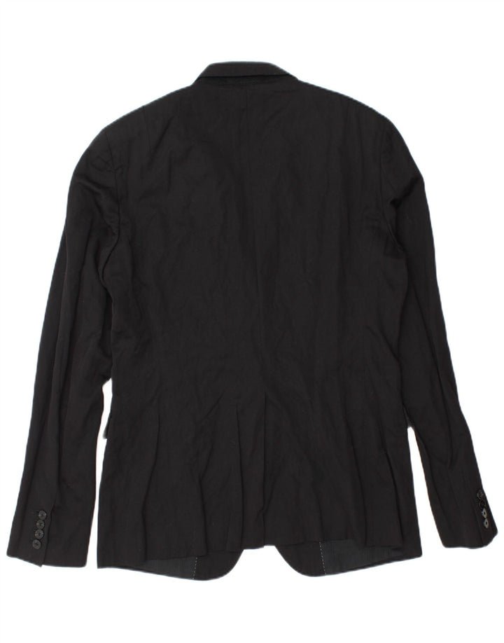 Giacca blazer a 2 bottoni da uomo All Saints UK 40 grande lana nera