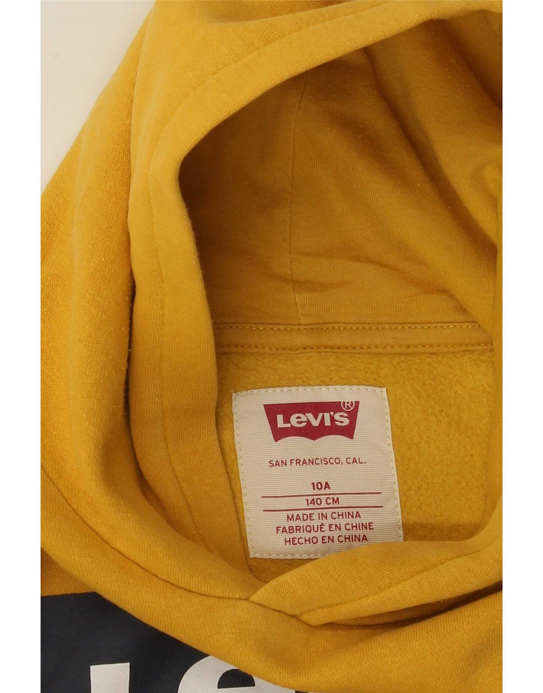 Maglione con cappuccio grafico Levi's per ragazzi 9-10 anni Giallo