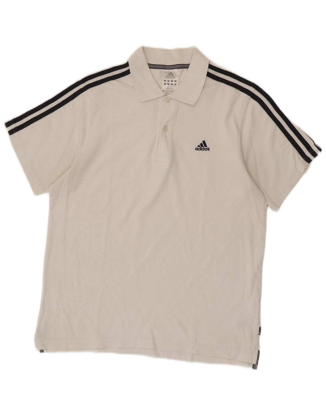 Polo Adidas da uomo in cotone bianco medio
