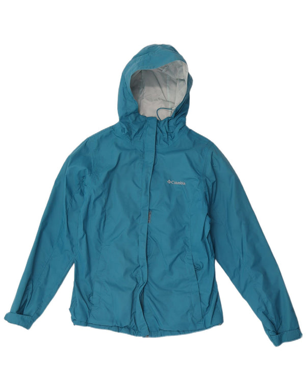 Giacca antipioggia oversize con cappuccio da donna Columbia UK 10 piccola in nylon blu