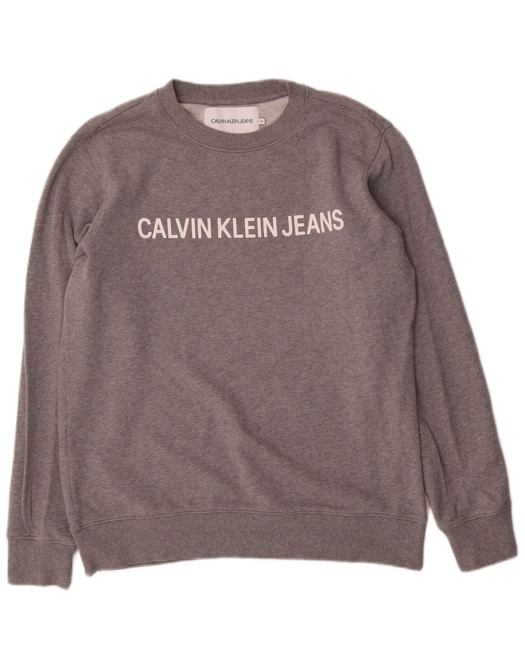 Calvin Klein Jeans Felpa grafica da uomo Maglione grigio medio chiazzato