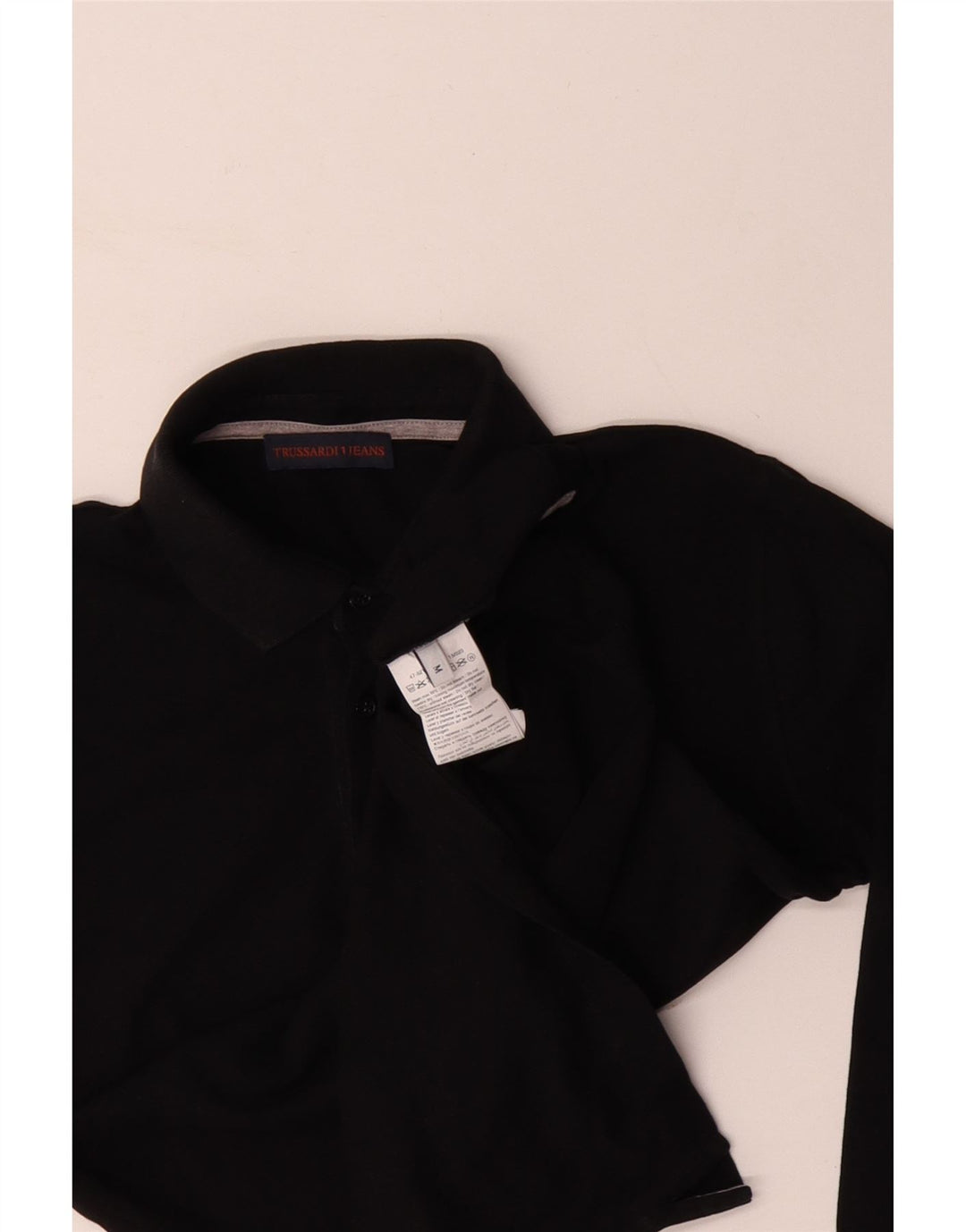 Polo Uomo Manica Lunga TRUSSARDI JEANS Cotone Medio Nero