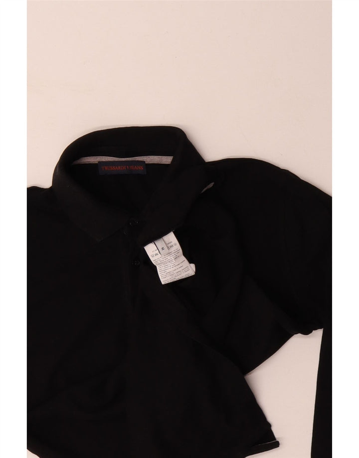 Polo Uomo Manica Lunga TRUSSARDI JEANS Cotone Medio Nero