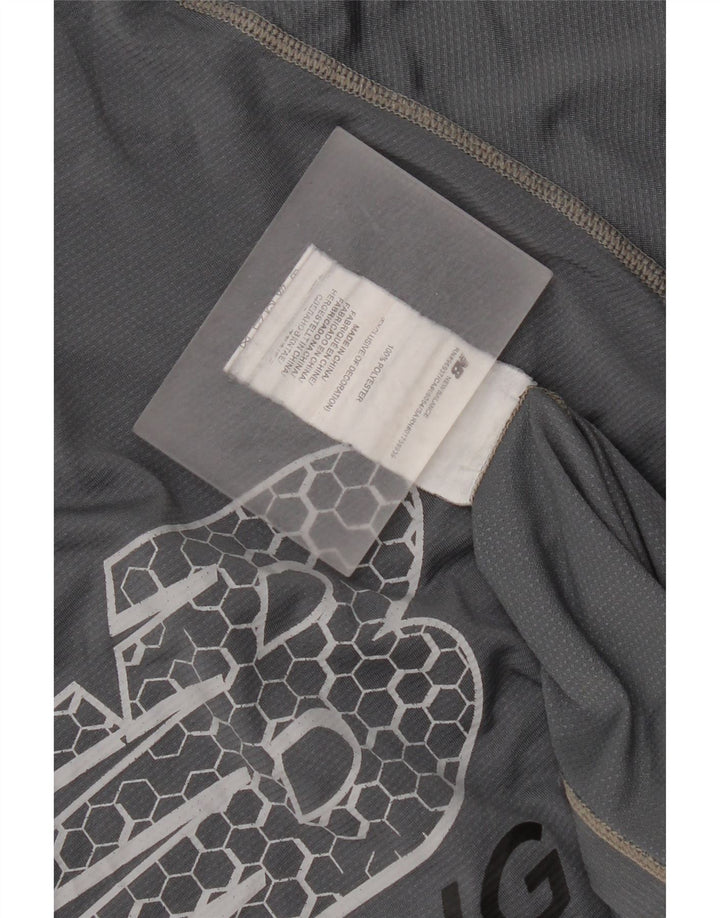 T-shirt grafica da uomo New Balance Top in poliestere grigio medio