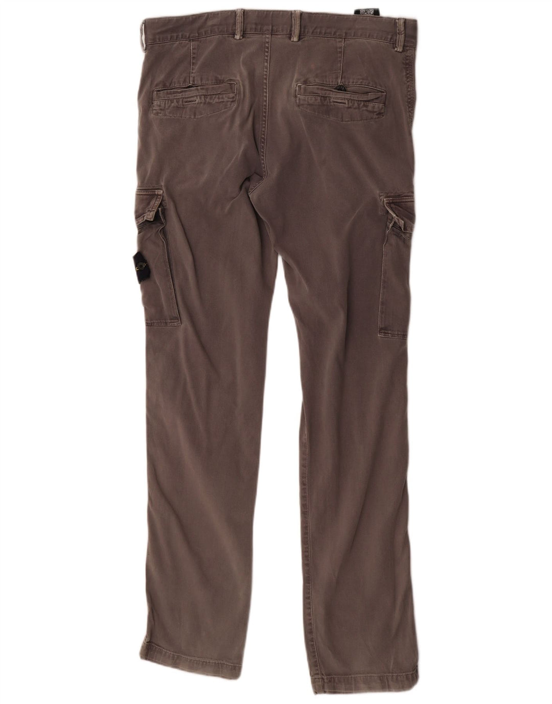 Pantaloni cargo dritti da uomo Stone Island W32 L34 in cotone grigio
