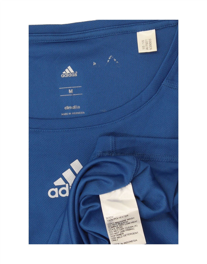 Canotta Adidas Climalite da uomo in poliestere blu medio