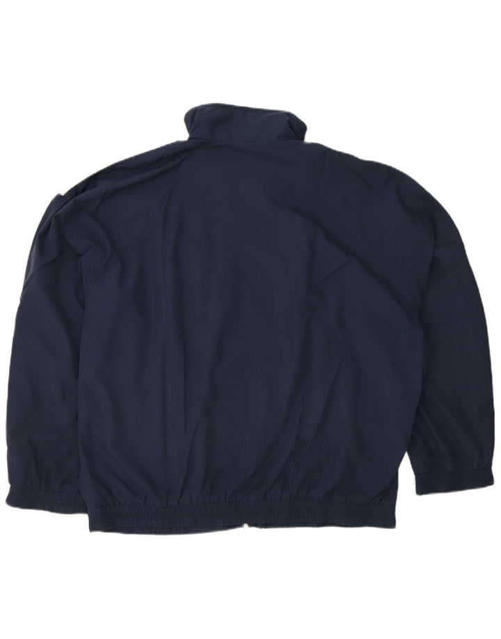 Giacca da ginnastica vintage da uomo IT 50 color block blu navy medio