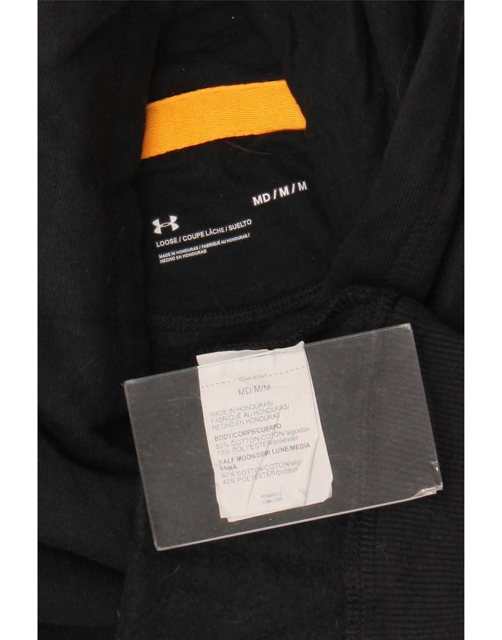 Felpa con cappuccio grafica da uomo Under Armour, cotone nero medio