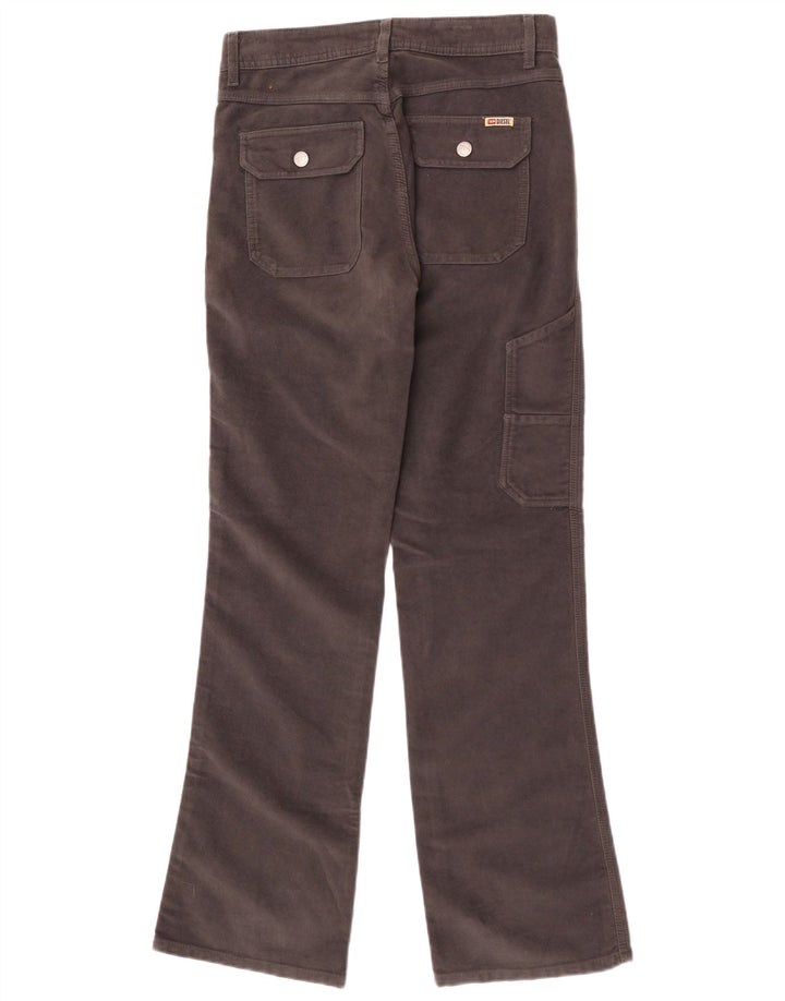 Pantaloni cargo da donna in velluto bootcut Diesel W27 L32 cotone grigio