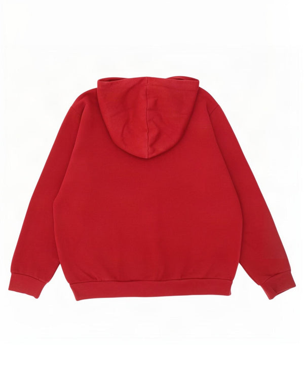 Felpa con cappuccio oversize grafica da donna Puma UK 10 piccola in cotone bordeaux