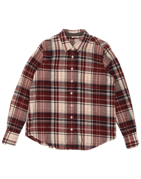 Camicia in flanella da donna Mustang EU 34 XS cotone scozzese bordeaux