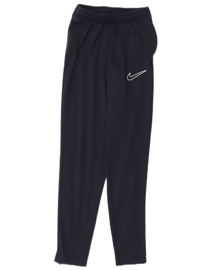 NIKE Pantaloni da tuta con grafica Dri Fit da uomo piccoli in poliestere blu navy