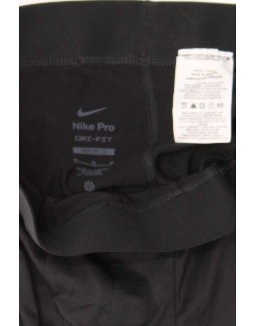 Leggings corti Nike da donna, vestibilità attillata, UK 12, medio, nero, poliestere
