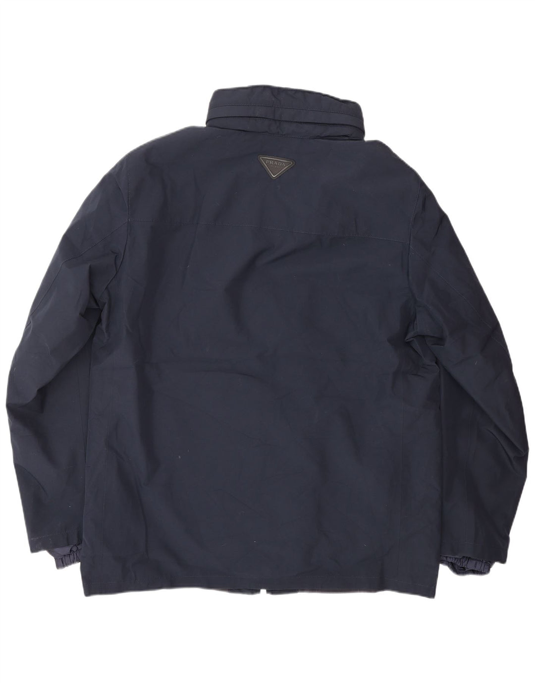 PRADA Giacca a vento da uomo IT 52 XL Blu navy poliestere classica
