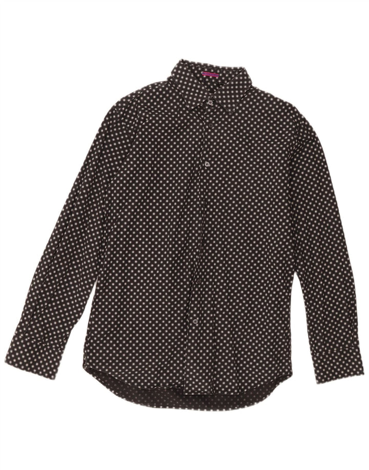 Camicia da uomo Paul Smith taglia 42 16 1/2 grande cotone nero a pois