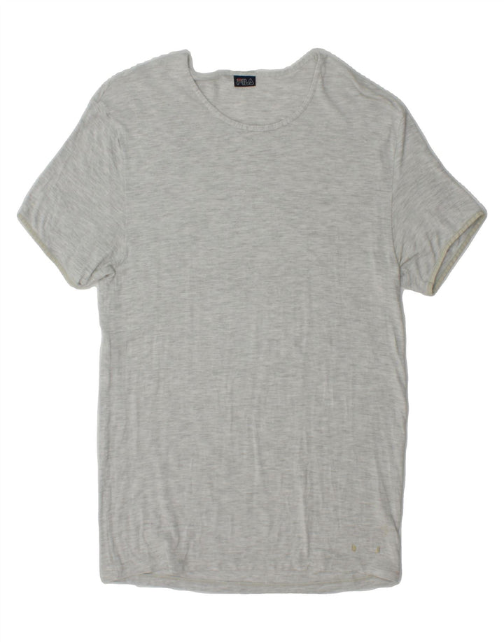 FILA Womens T-Shirt Dress UK 14 Medium Grey Modal Vintage Fila and Second-Hand Fila from Messina Hembry 
