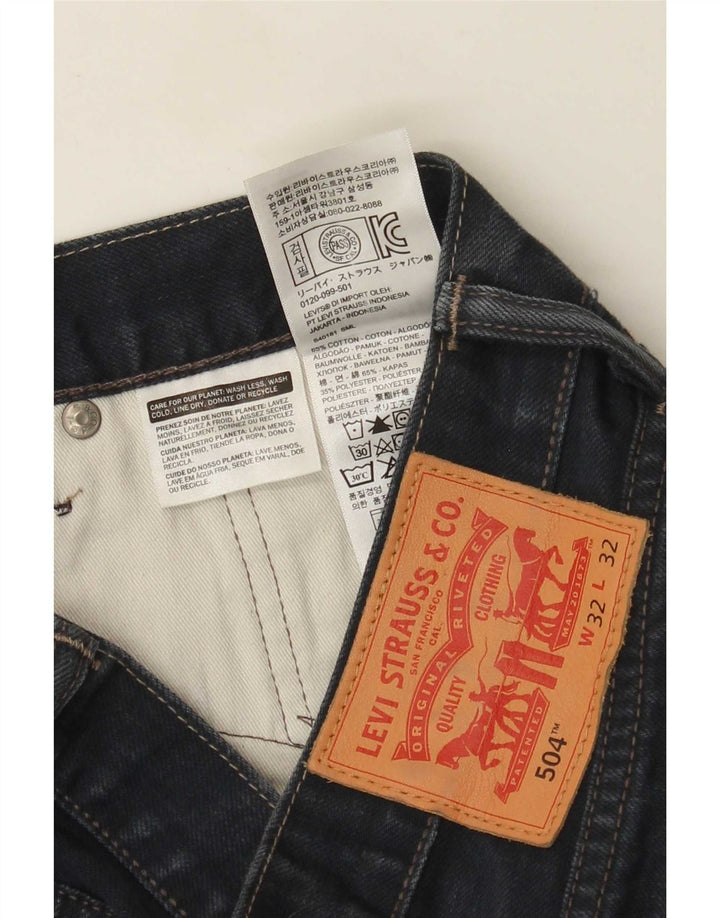 Levi's Uomo 504 Jeans dritti W32 L32 Cotone blu navy