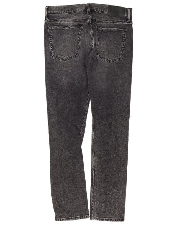 Jeans slim da uomo Calvin Klein W32 L32 cotone grigio