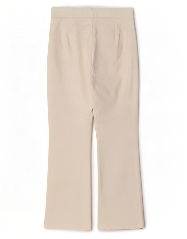 Pantaloni casual svasati da donna Zara piccoli W26 L25 bianchi