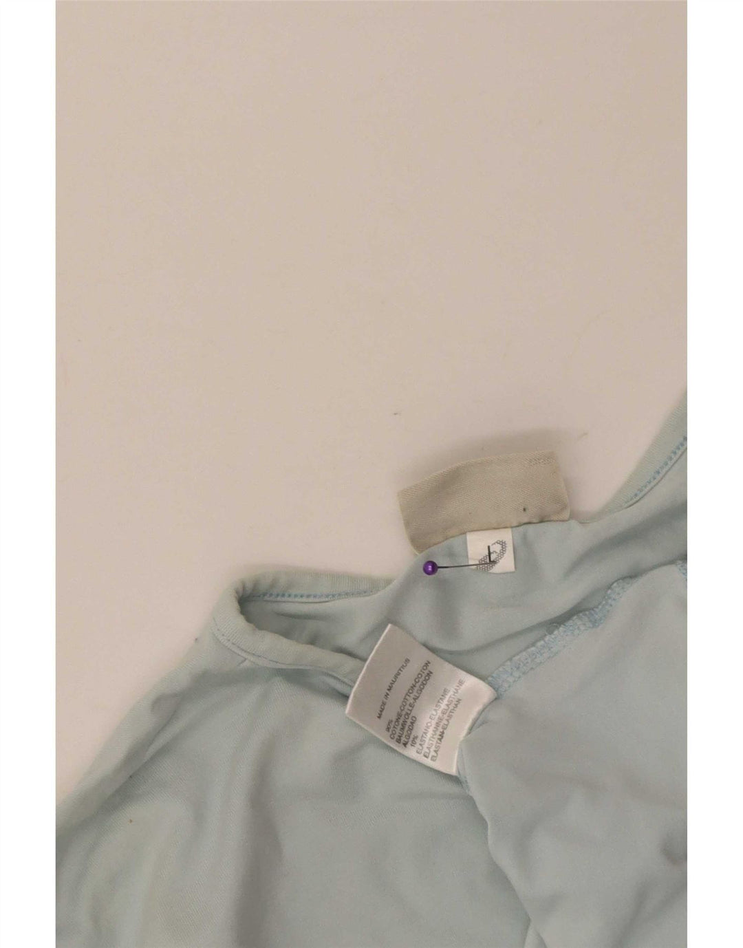 Asics Donna Top Manica Lunga UK 14 Large Blu Cotone