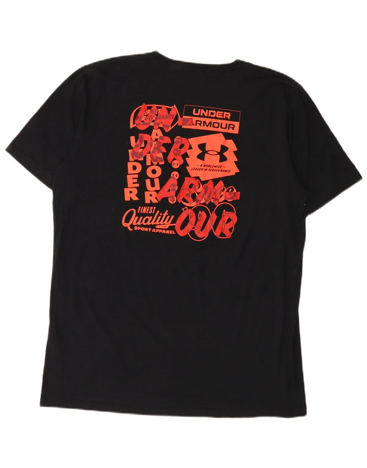 T-shirt grafica da uomo Under Armour grande nera