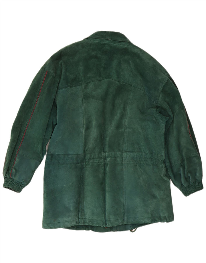 C&A Soprabito oversize in pelle scamosciata da donna EU 38 Pelle verde medio