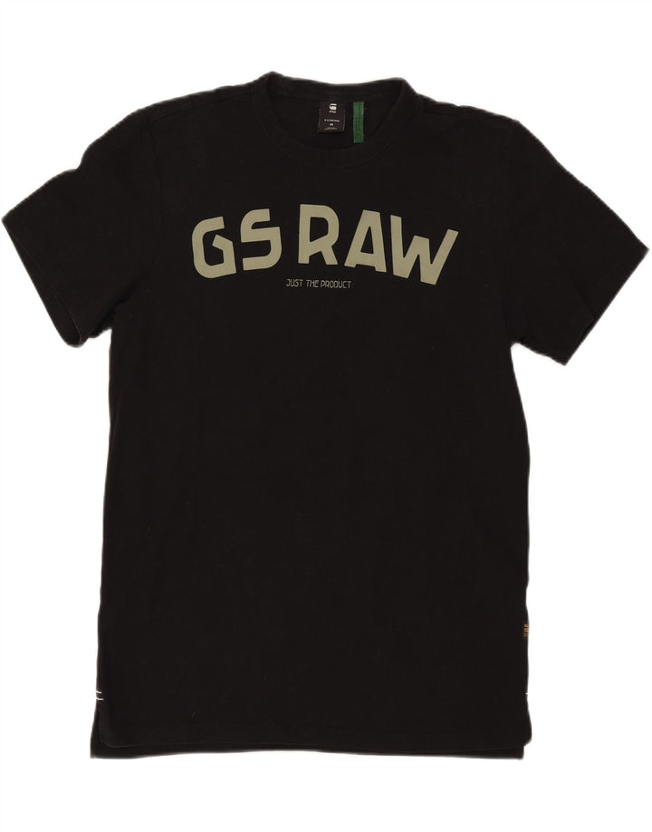 T-shirt grafica da uomo G-STAR Top in cotone nero medio