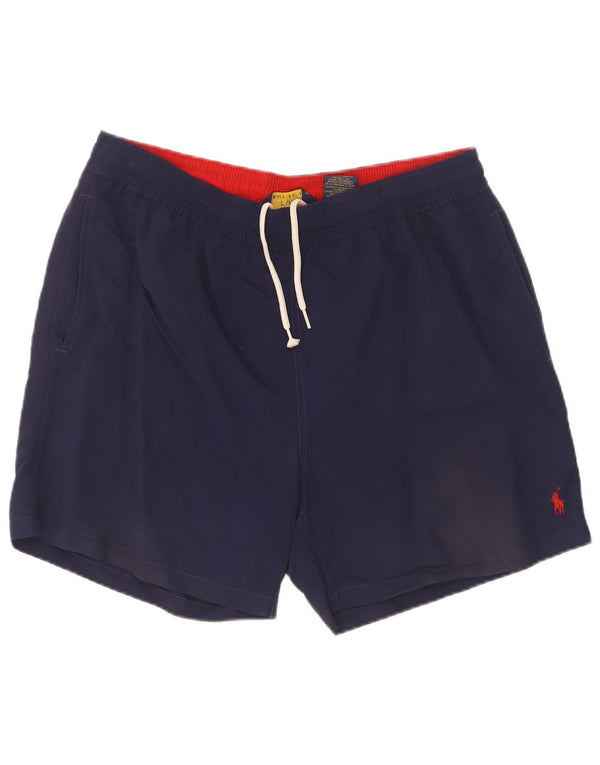 Pantaloncini da bagno da uomo Polo Ralph Lauren grandi blu navy in poliammide