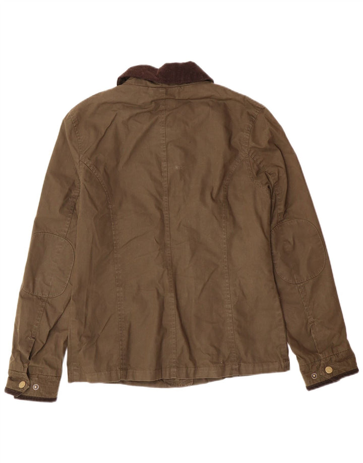 JACK WILLS Giacca multiuso da donna UK 8 piccola in cotone kaki